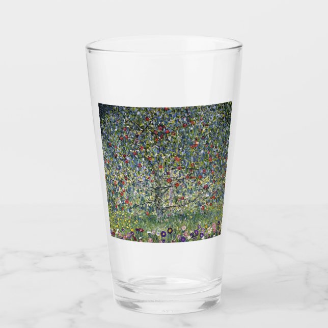 Apple Träd (av Gustav Klimt) Glaskopp (Framsida)