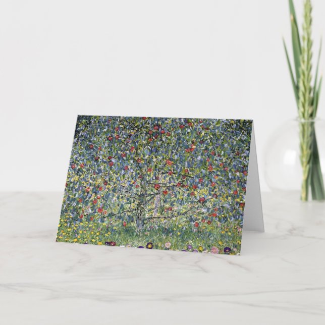 Apple Träd (av Gustav Klimt) Kort (Framsida)