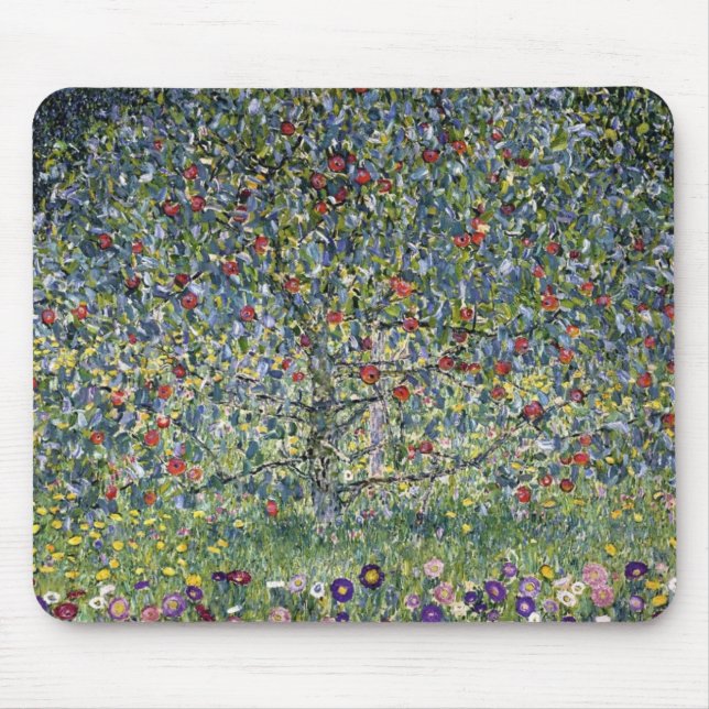 Apple Träd (av Gustav Klimt) Musmatta (Framsidan)