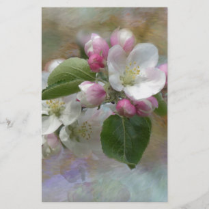 Apple Träd Blommar Brevpapper