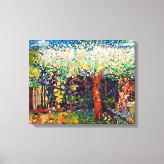 Apple Träd Blommar Canvastryck (Framsida)