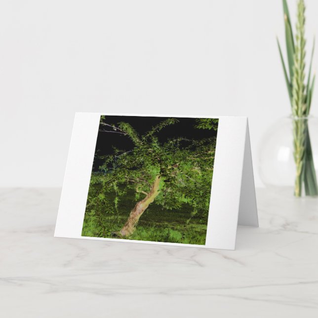 Apple Träd: Digitalt Enhanced Twisted Träd Kort (Framsida)
