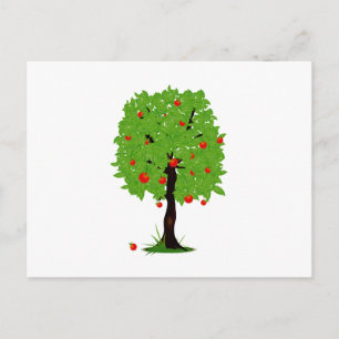 Äpple träd ekologi design.png vykort