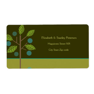 Äpple träd faller bröllopsetikett för anpassningsb fraktsedel