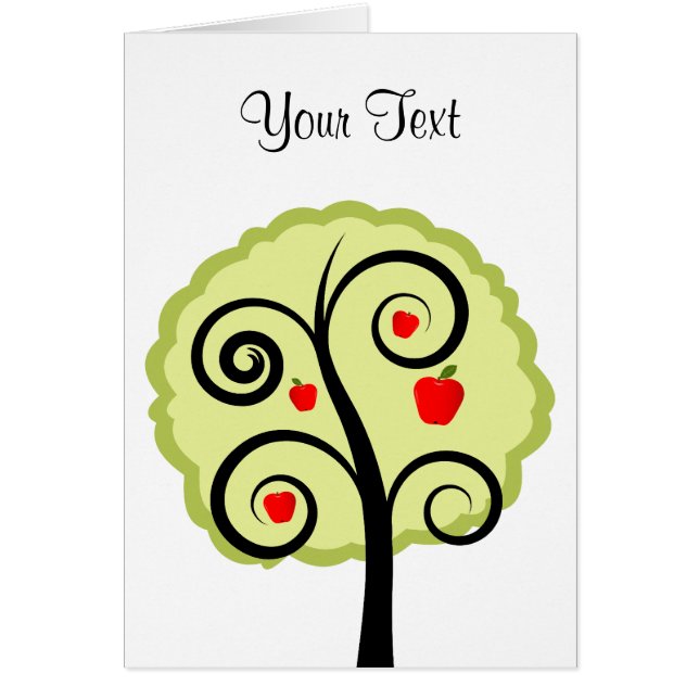 Apple träd hälsningskort (Framsidan)