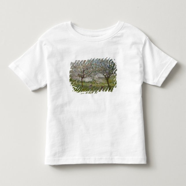 Apple träd i blomma tee shirt (Framsida)