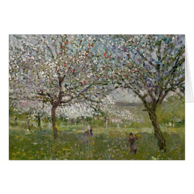 Äpple Träd i blomman Hälsningskort (Framsidan Horizontal)