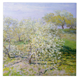Apple Träd i Bloom (från Claude Monet) Kakelplatta