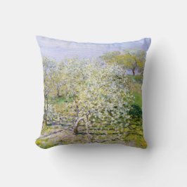 Apple Träd i Bloom (från Claude Monet) Kudde