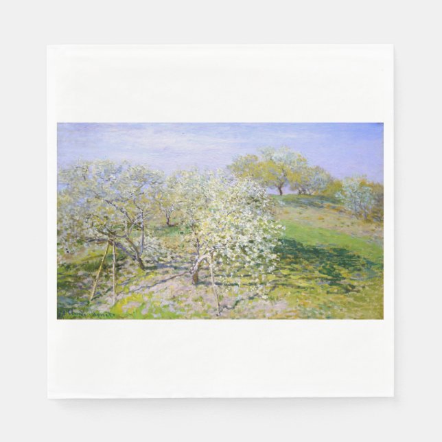 Apple Träd i Bloom (från Claude Monet) Pappersservett (Framsidan)