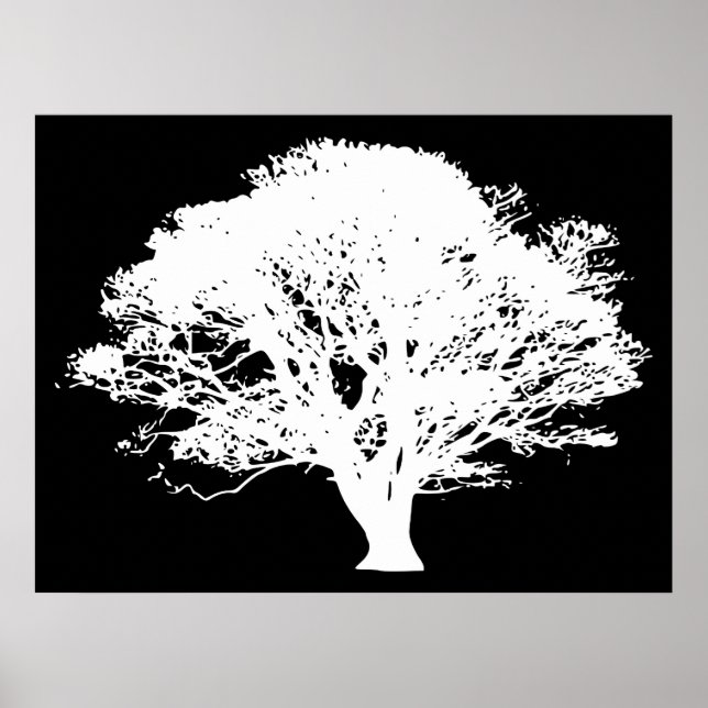 Apple Träd Silhouette Poster (Framsidan)