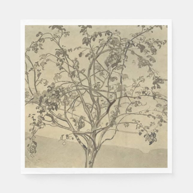 Apple Träd (Watercolor Art) (av Nicholas Roerich) Pappersservett (Framsidan)