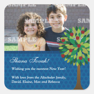 Apple trädRosh Hashanah klistermärke