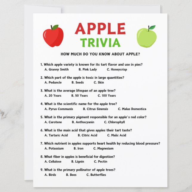 Apple Trivia-spel (Framsida)