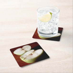 Äpple Underlägg Papper Kvadrat