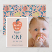 Apple vår Öga Girl Rosa Photo 1st Birthday