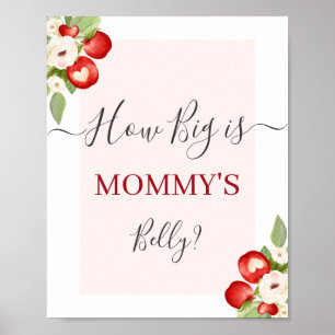 Apple vår Öga Hur stor är Mamma Belly-skylten? Poster