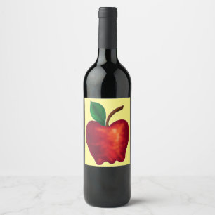 Apple vin vinflaska etikett
