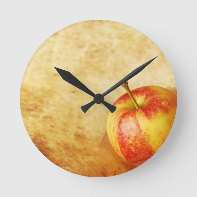 Apple vintagedesign rund klocka (Framsida)