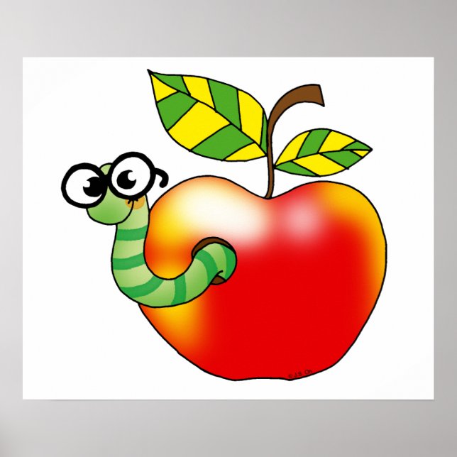 Apple & Worm, tillbaka till skolan Poster (Framsidan)