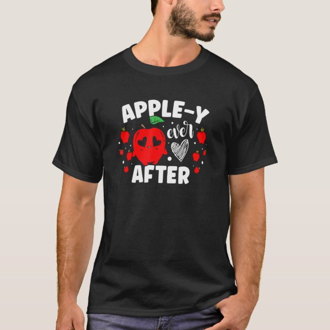 Apple y Evigt Efter Apple Squad Frukt  Äppelätare T Shirt (Framsida)