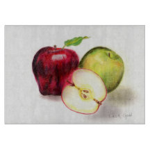 Äppleexponeringsglasskärbräda