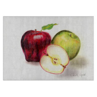 Äppleexponeringsglasskärbräda