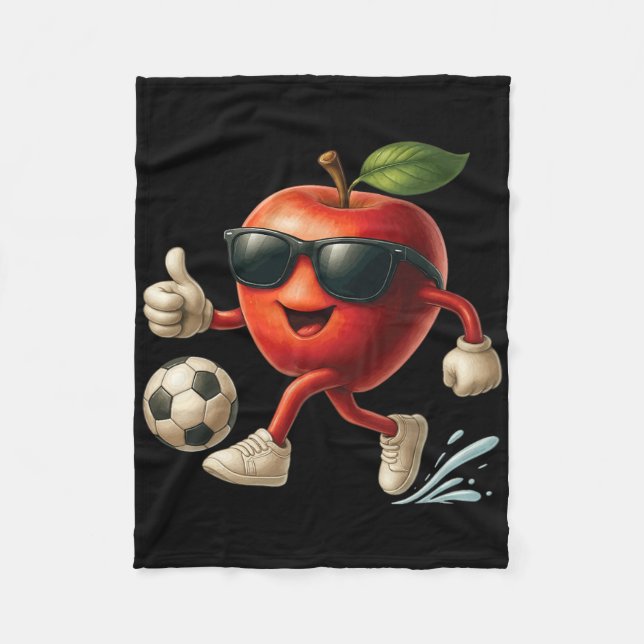 Äpplefotboll  fleecefilt (Framsidan)