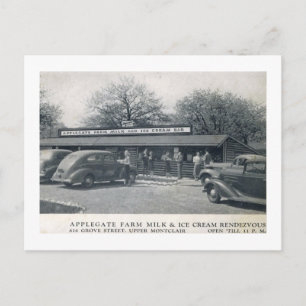 Applegate Farms Ice Cream, Montclair NJ Vintage Vykort