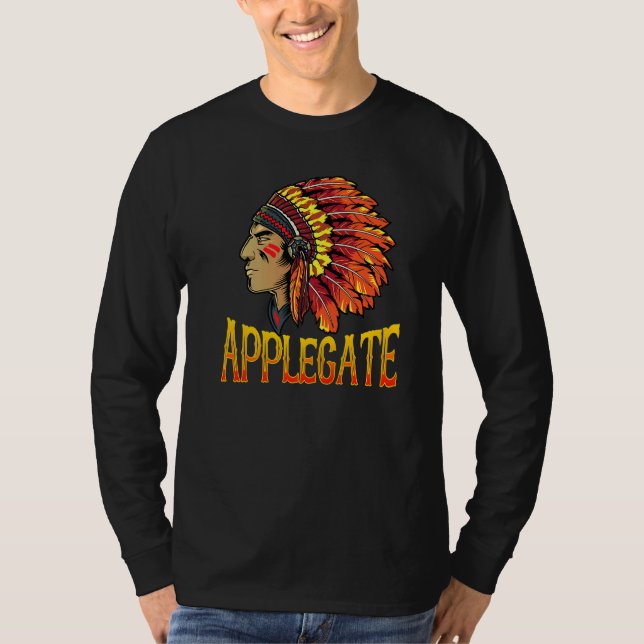 Applegate Tribe Native American Applegate Heritage T Shirt (Framsida)