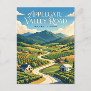 Applegate Valley Road USA Vykort