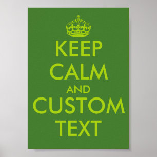 Äpplegröna KeepCalm-affischer Personlig text Poster