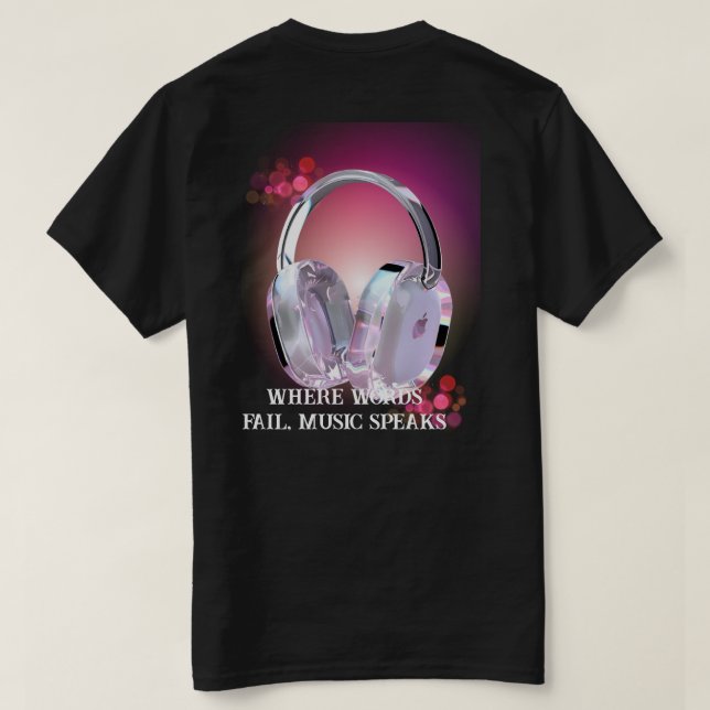 Applehörlurar T Shirt (Design baksida)