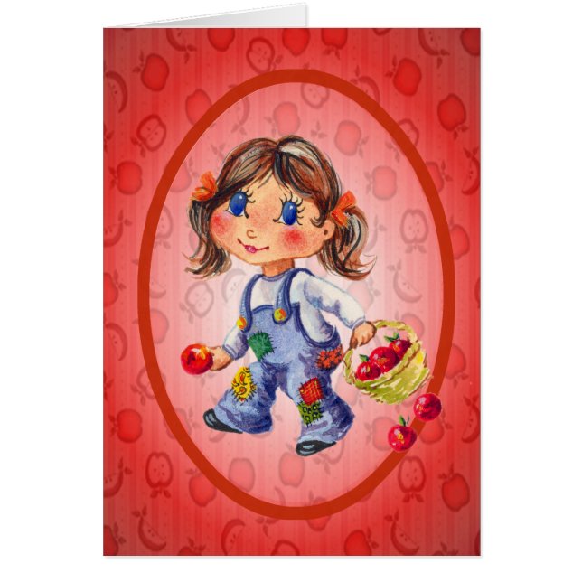 ÄPPLEN ÄPPLEN, ÄPPLEN av SHARON SHARPE Hälsningskort (Framsidan)