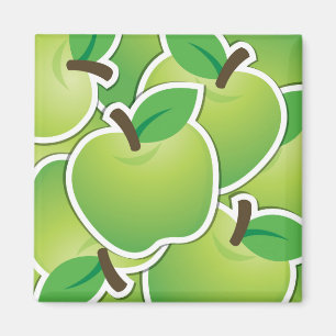 Äpplen av Funky grönt Magnet