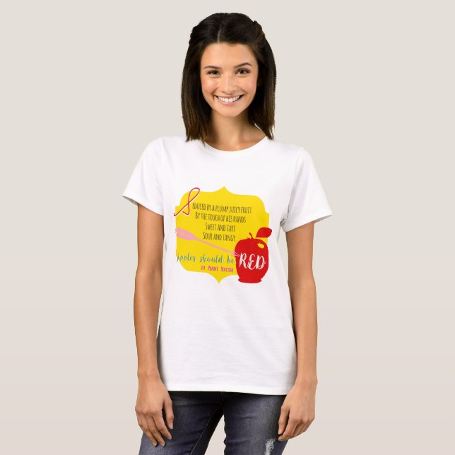 Äpplen bör vara den röda T-tröja Tee Shirt (Hel framsida)