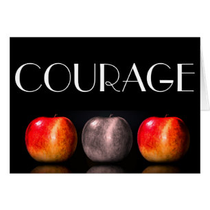 Äpplen "COURAGE"-gratulationskort OBS Kort
