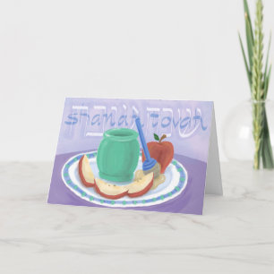 Äpplen & Honung Rosh Hashanah-kort Helgkort