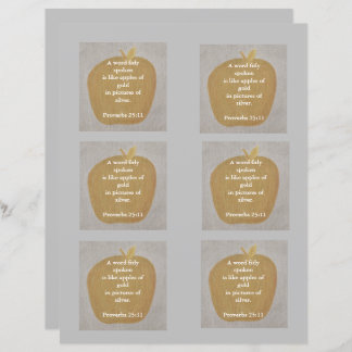 Äpplen i guld på silver, mönster, pappra klippböck