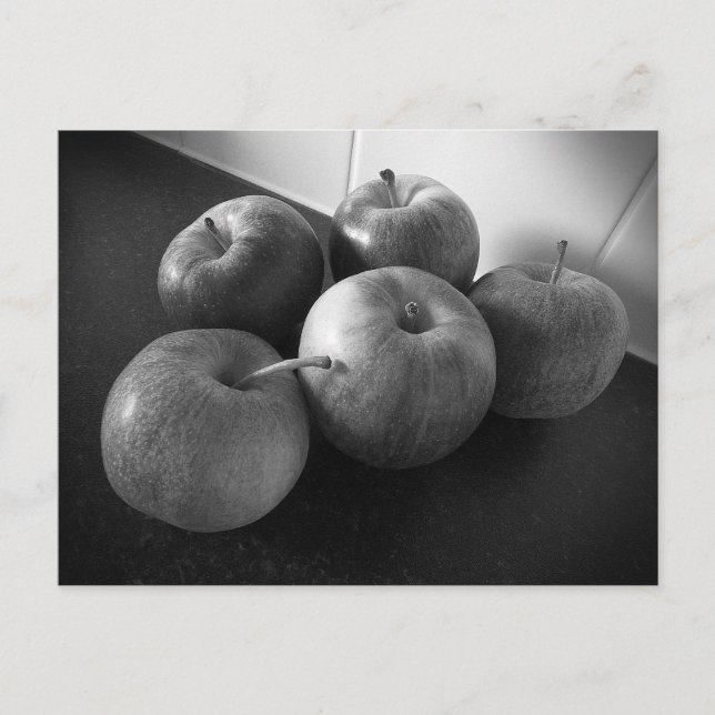 Äpplen i köket vykort (Framsida)