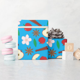 Äpplen, kanel, stjärnanisblomma, sjölösa presentpapper