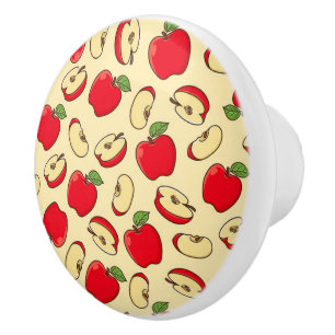 Äpplen, keramisk knopp