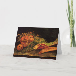 Äpplen, kött och en bulle av Vincent van Gogh Kort