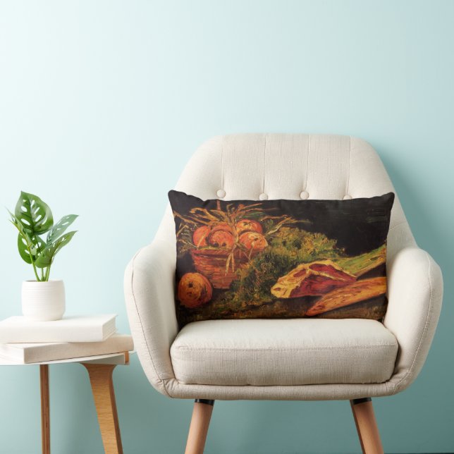 Äpplen, kött och en bulle av Vincent van Gogh Lumbarkudde (Stol)