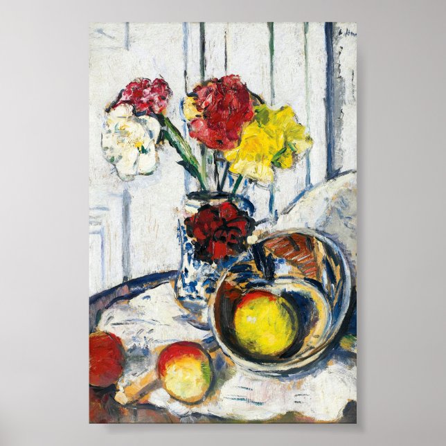 Äpplen och blommor | George Leslie Hunter Poster (Framsidan)