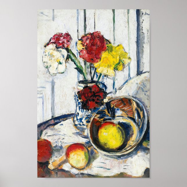 Äpplen och blommor | George Leslie Hunter Poster (Framsidan)