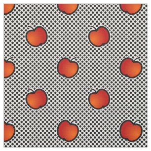 Äpplen och den söta mönstren-väven från polka dots tyg