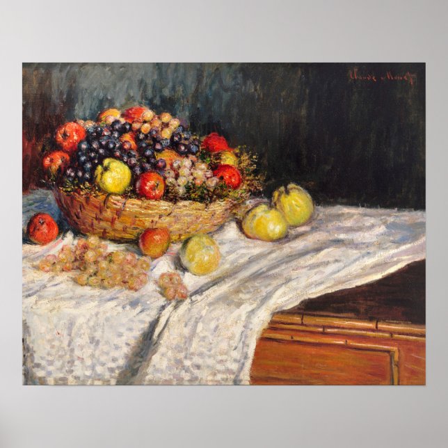 Äpplen och druvor (1879-1880) från Claude Monet Poster (Framsidan)