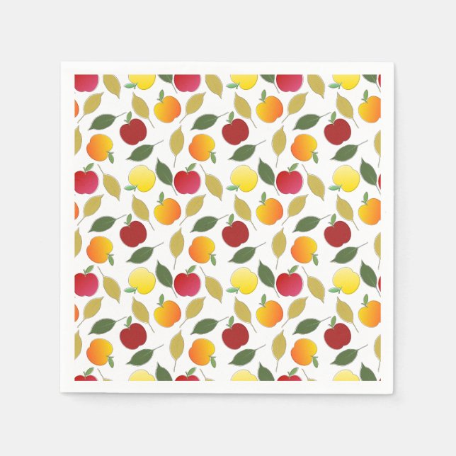 Äpplen och Löv Pappersservett (Framsidan)