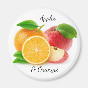 Äpplen och orangar magnet